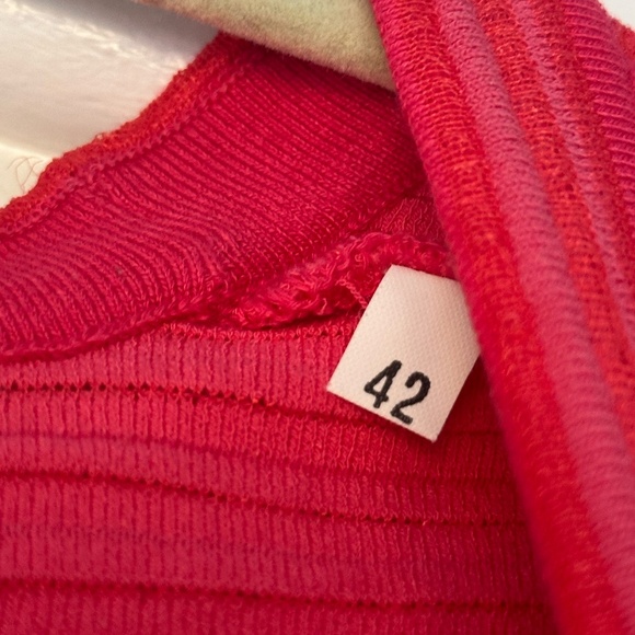 Pink/Red Missoni Striped Knit Mini Dress - Picture 8 of 9